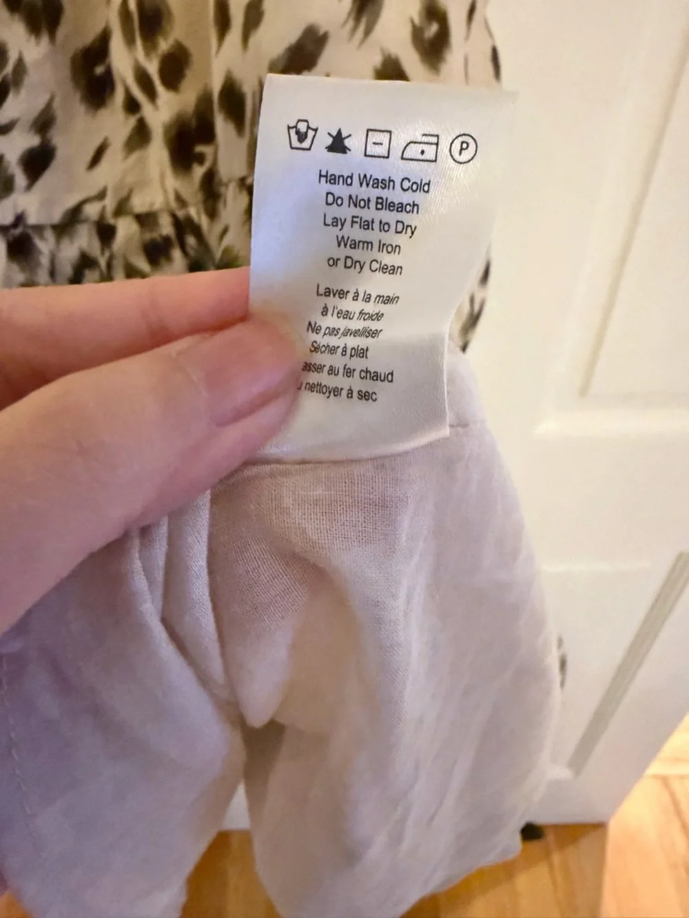 Heartloom Nikka Tiered Leopard Print Mini Dress Large Sleeveless Neutral - Picture 7 of 7